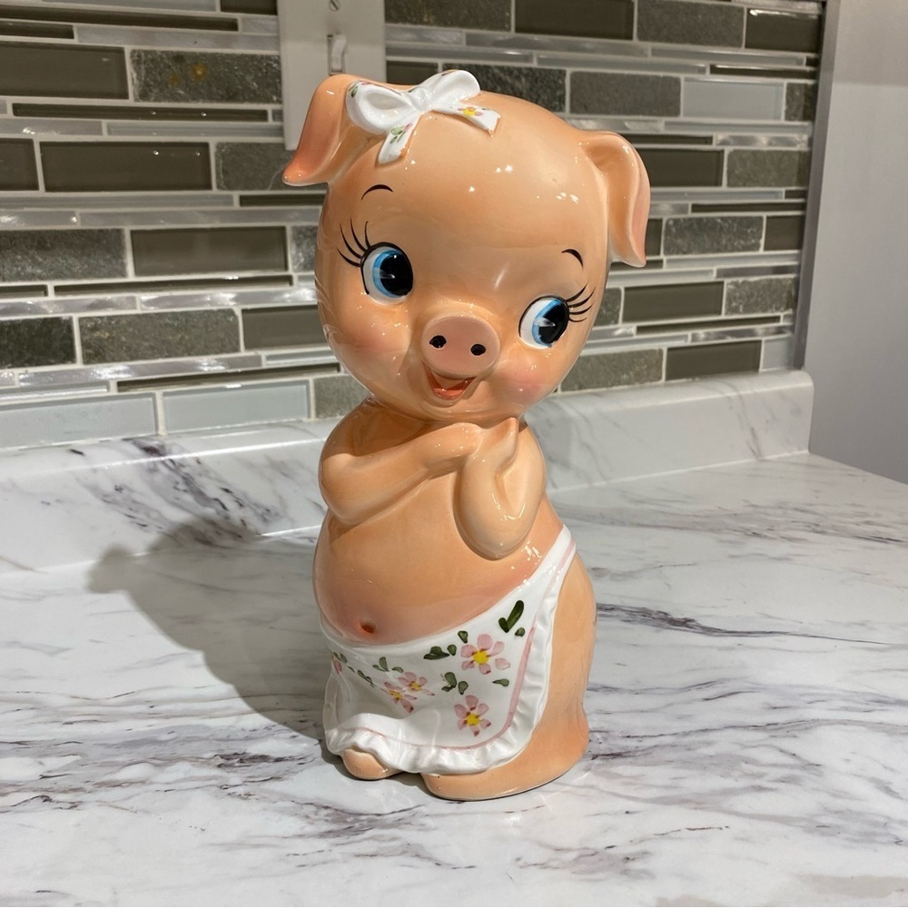 Vintage Pig Piggy bank kitschy cute coin bank